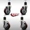 Service Caster 4'' SS Maroon Poly Wheel Swivel 1-7/8'' Expanding Stem Caster Set 2 Brakes, 4PK SCC-SSEX20S414-PPUB-MRN-2-TLB-2-178 - alternate 2